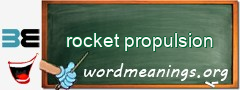 WordMeaning blackboard for rocket propulsion